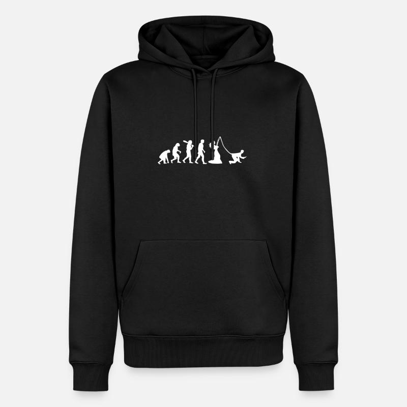 L'évolution du marié - Sweat à capuche Premium bio Homme - noir
