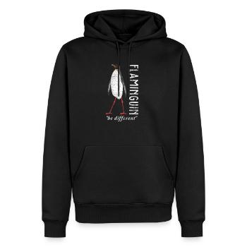 manchot - Sweat à capuche Premium bio Homme - noir - Devant - Nico (187cm)