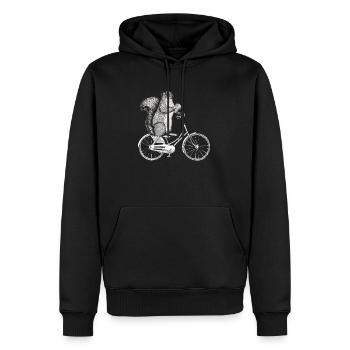 Squirrel bike - Men’s Premium Organic Hoodie - black - Front - Nico (187cm)