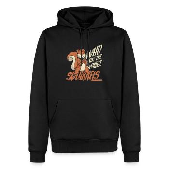 Squirrel animals - Men’s Premium Organic Hoodie - black - Front - Nico (187cm)