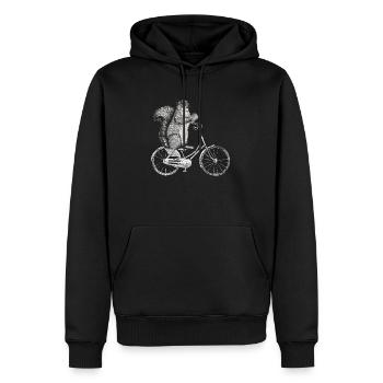 écureuil - Sweat à capuche Premium bio Homme - noir - Devant - Nico (187cm)