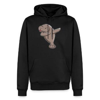 Manatee Manatees Sea Funny Water Dabbing Gift - Sweat à capuche Premium bio Homme - noir - Devant - Nico (187cm)