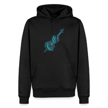 Orchestre de violoncelle - Sweat à capuche Premium bio Homme - noir - Devant - Nico (187cm)
