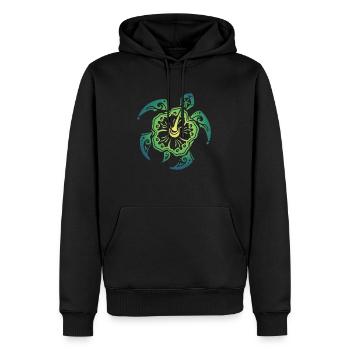 Turtle sea creatures - Men’s Premium Organic Hoodie - black - Front - Nico (187cm)