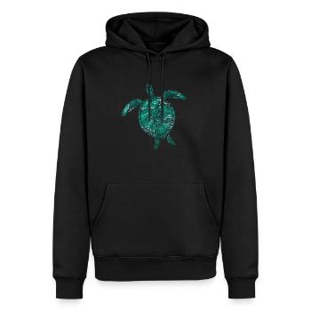 turtle - Men’s Premium Organic Hoodie - black - Front - Nico (187cm)