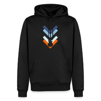 Bass - Männer Premium Bio Hoodie - Schwarz - Vorne - Nico (187cm)