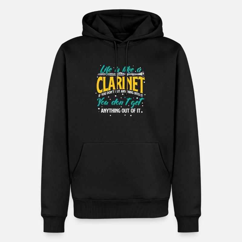Klarinette - Männer Premium Bio Hoodie - Schwarz