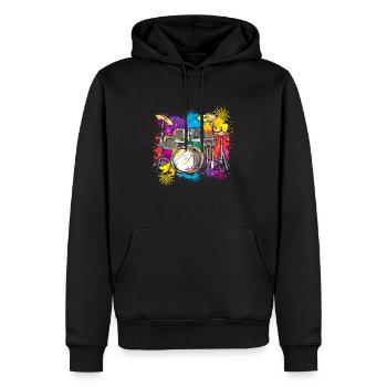 Percussion musical instrument - Men’s Premium Organic Hoodie - black - Front - Nico (187cm)