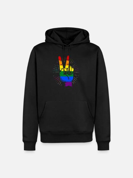 LGBT - Men’s Premium Organic Hoodie - black