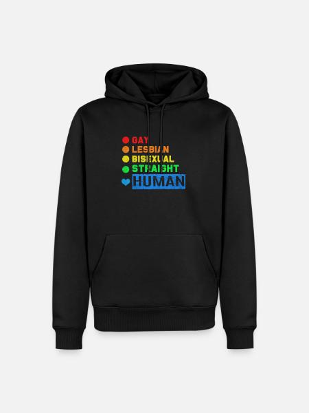 LGBT - Men’s Premium Organic Hoodie - black