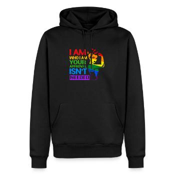 LGBT - Männer Premium Bio Hoodie - Schwarz - Vorne - Nico (187cm)