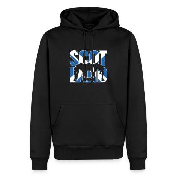 Scotland Rugby 2019 Kit de ventilateurs pour Scottish - Sweat à capuche Premium bio Homme - noir - Devant - Nico (187cm)