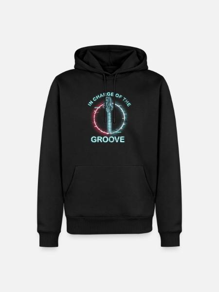 Musique de guitare basse - Sweat à capuche Premium bio Homme - noir
