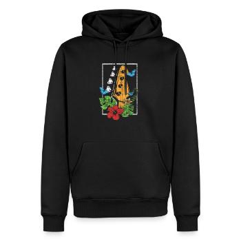 Instrument de musique basse - Sweat à capuche Premium bio Homme - noir - Devant - Nico (187cm)