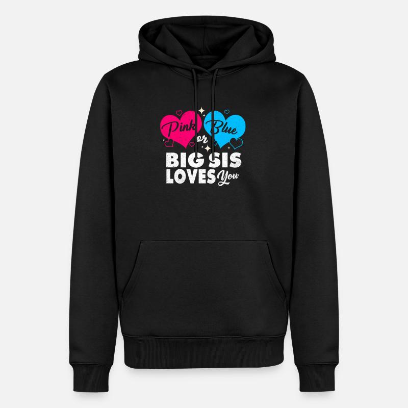 Grossesse - Sweat à capuche Premium bio Homme - noir