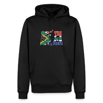 Kit de ventilateurs Rugby 2019 d'Afrique du Sud pour le Sud - Sweat à capuche Premium bio Homme - noir - Devant - Nico (187cm)