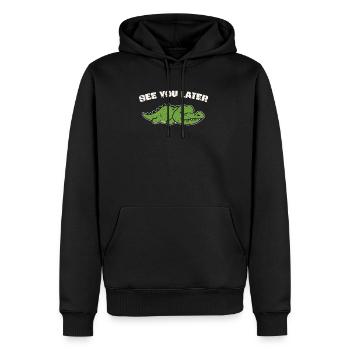 Alligator - Männer Premium Bio Hoodie - Schwarz - Vorne - Nico (187cm)