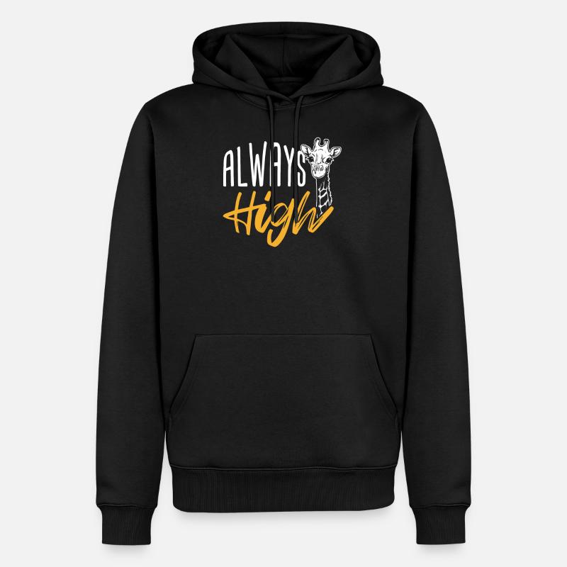 Giraffe - Männer Premium Bio Hoodie - Schwarz