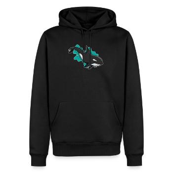Killerwal Tierliebhaber - Männer Premium Bio Hoodie - Schwarz - Vorne - Nico (187cm)