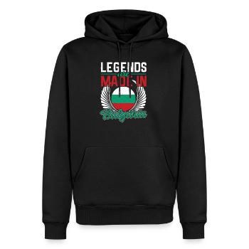 Bulgarien - Männer Premium Bio Hoodie - Schwarz - Vorne - Nico (187cm)
