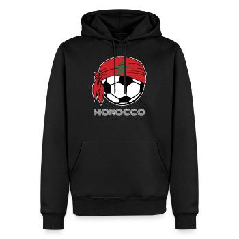 Marokko Fußball Fans Kit 2019 Fußball Fans, - Männer Premium Bio Hoodie - Schwarz - Vorne - Nico (187cm)