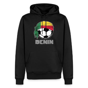 Benin Soccer Fans Kit 2019 Fußballfans, - Männer Premium Bio Hoodie - Schwarz - Vorne - Nico (187cm)