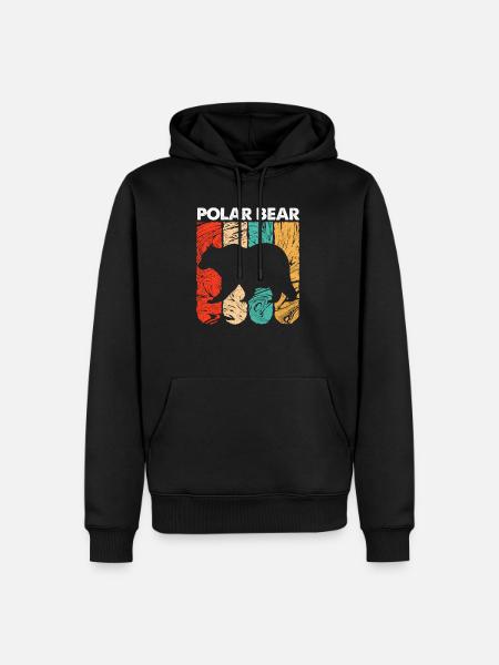 Polar bear - Men’s Premium Organic Hoodie - black