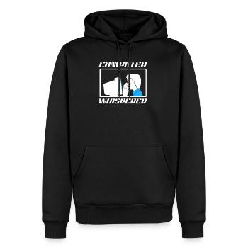 Programmierer Informatiker Computer Whisperer - Männer Premium Bio Hoodie - Schwarz - Vorne - Nico (187cm)