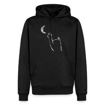 Katze Mond - Männer Premium Bio Hoodie - Schwarz - Vorne - Nico (187cm)