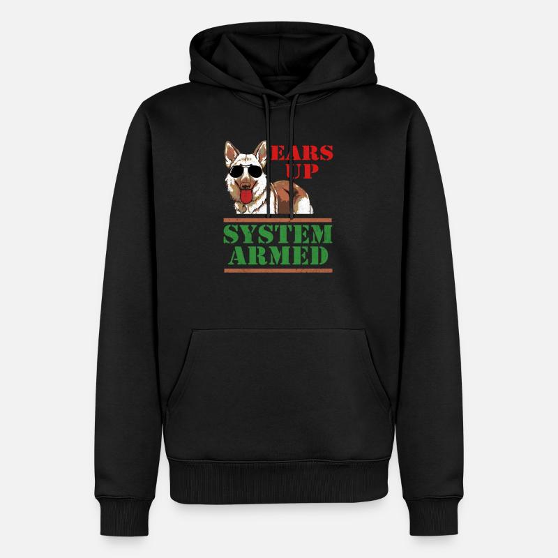 Deutscher Schäferhund - Männer Premium Bio Hoodie - Schwarz