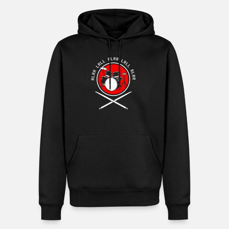 Schlagzeug - Männer Premium Bio Hoodie - Schwarz