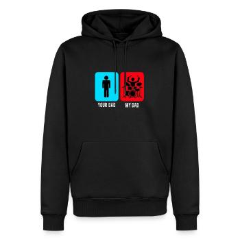 Schlagzeuger Drummer Musik Instrument Trommel Band - Männer Premium Bio Hoodie - Schwarz - Vorne - Nico (187cm)
