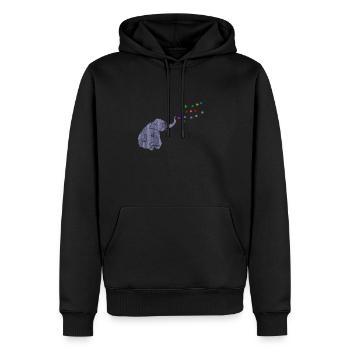 éléphant - Sweat à capuche Premium bio Homme - noir - Devant - Nico (187cm)