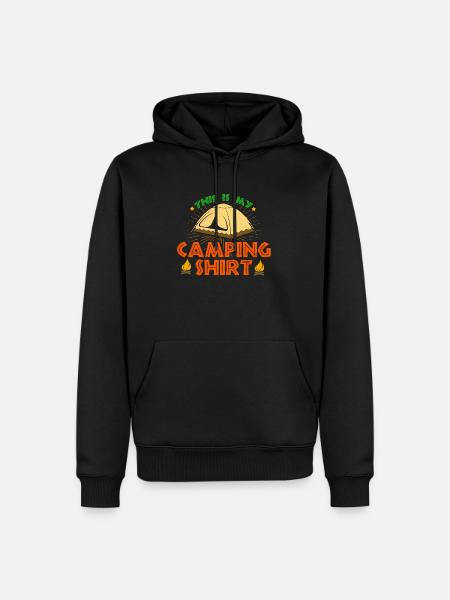 Camping - Männer Premium Bio Hoodie - Schwarz