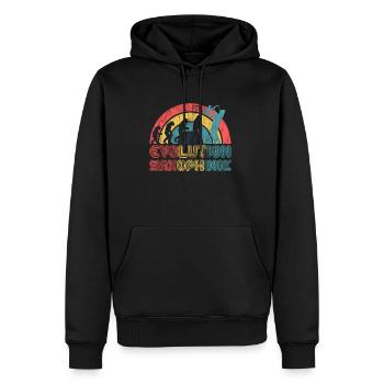 Saxophone Jazz Evolution Saxophone Classique Musicien - Sweat à capuche Premium bio Homme - noir - Devant - Nico (187cm)