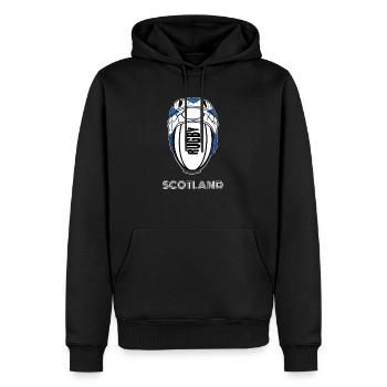 Écosse Rugby Union Jersey | Kit de ventilateurs 2019 pour - Sweat à capuche Premium bio Homme - noir - Devant - Nico (187cm)
