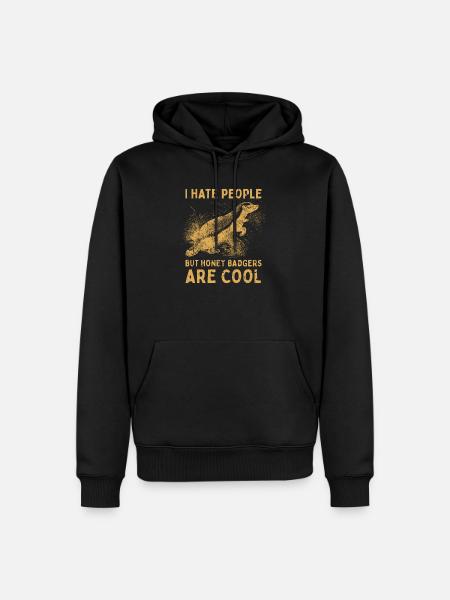 Honey badger animal lover - Men’s Premium Organic Hoodie - black