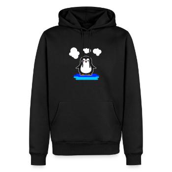 Pinguin Niedliches Tier - Männer Premium Bio Hoodie - Schwarz - Vorne - Nico (187cm)