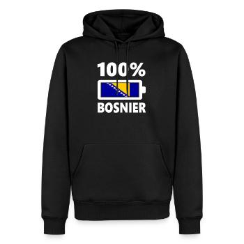 Bosnier Bosnien Herzegowina Geschenk - Männer Premium Bio Hoodie - Schwarz - Vorne - Nico (187cm)
