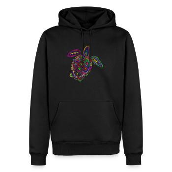 Amoureux des animaux tortue - Sweat à capuche Premium bio Homme - noir - Devant - Nico (187cm)