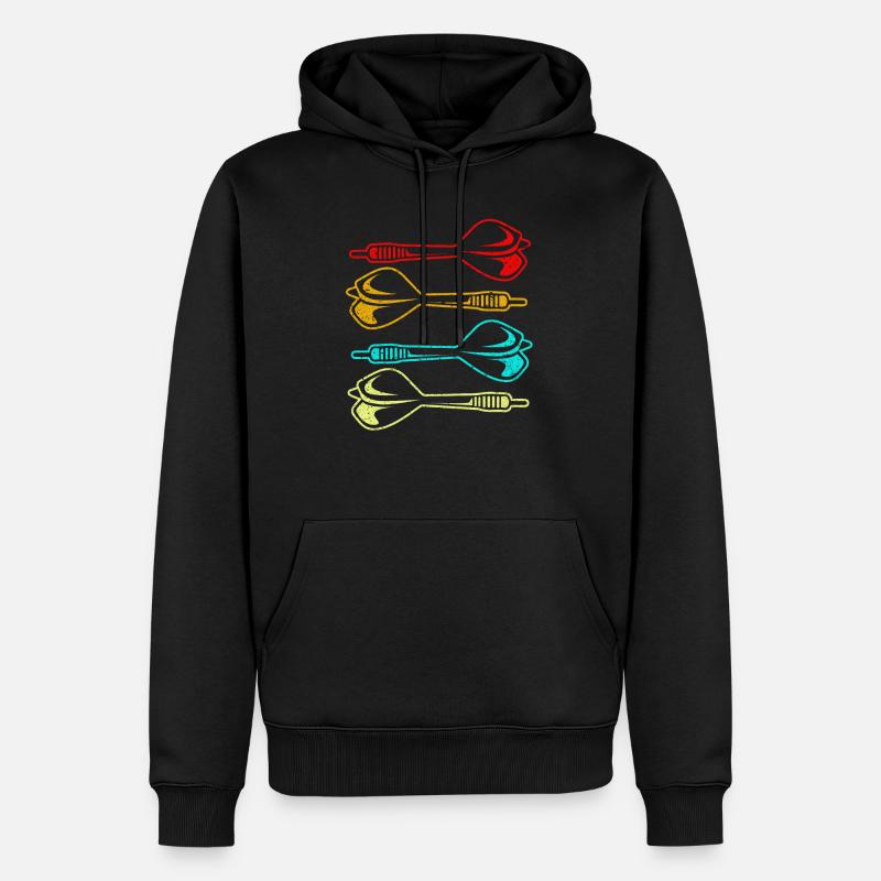 Dart - Männer Premium Bio Hoodie - Schwarz