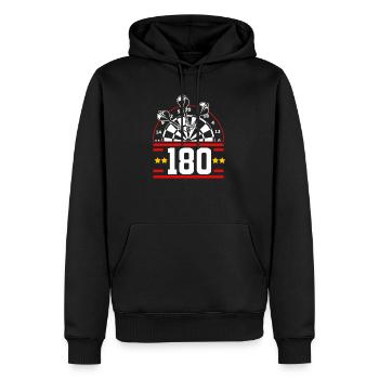 Dart Team Dartboard Dartpfeil Bullseye Dartverein - Männer Premium Bio Hoodie - Schwarz - Vorne - Nico (187cm)