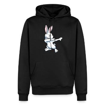 Rabbit Bunnies Dwarf Rabbit Dabbing Dance Gift - Men’s Premium Organic Hoodie - black - Front - Nico (187cm)