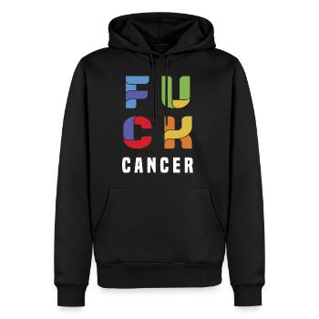 Cancer - Männer Premium Bio Hoodie - Schwarz - Vorne - Nico (187cm)