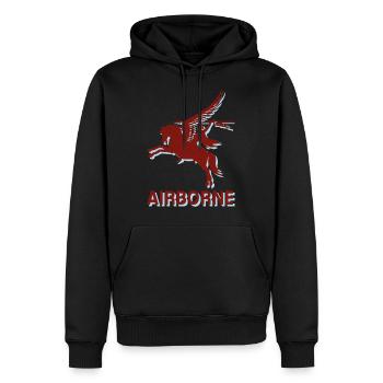 Arnhem Oosterbeek Parachute Regiment Airborne Para - Männer Premium Bio Hoodie - Schwarz - Vorne - Nico (187cm)