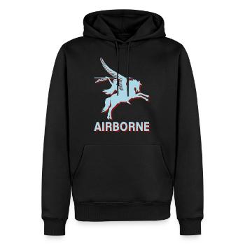 Arnhem Oosterbeek Parachute Regiment Airborne Para - Männer Premium Bio Hoodie - Schwarz - Vorne - Nico (187cm)
