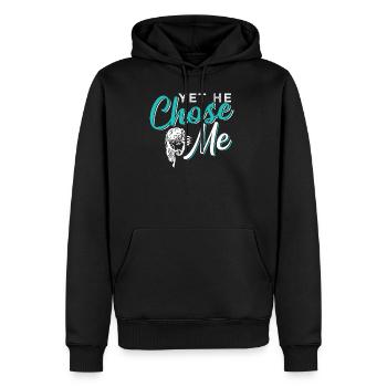 Jésus - Sweat à capuche Premium bio Homme - noir - Devant - Nico (187cm)