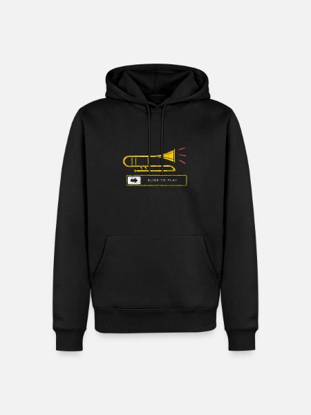 Trombone instrument - Men’s Premium Organic Hoodie - black