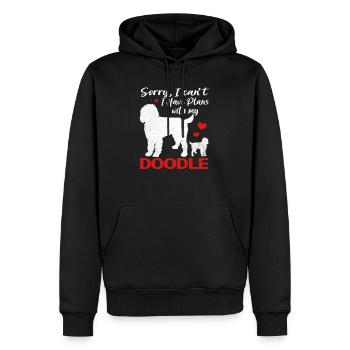 Doodle - Sweat à capuche Premium bio Homme - noir - Devant - Nico (187cm)