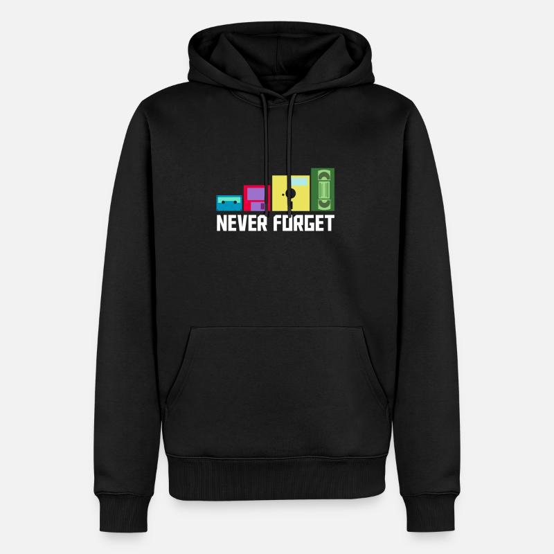 Kassette - Männer Premium Bio Hoodie - Schwarz